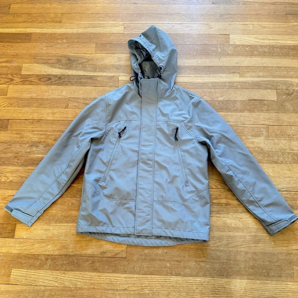 Champion gray hooded zippered jacket size small S b25